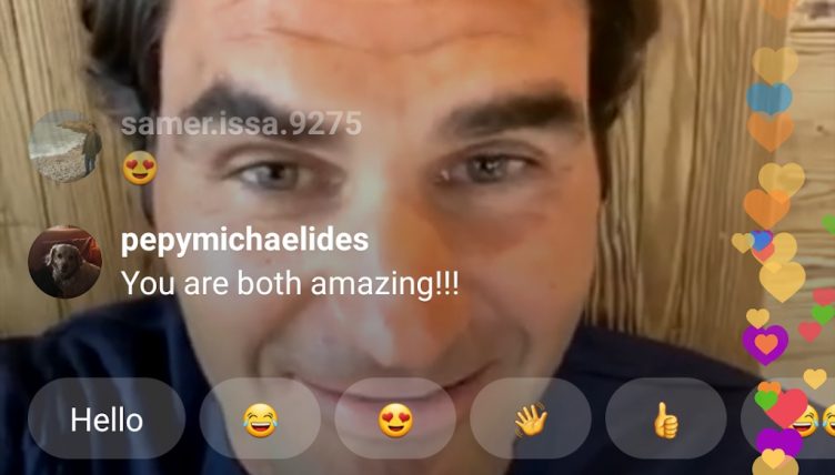 Roger Federer discute avec Rafael Nadal sur Instagram Live